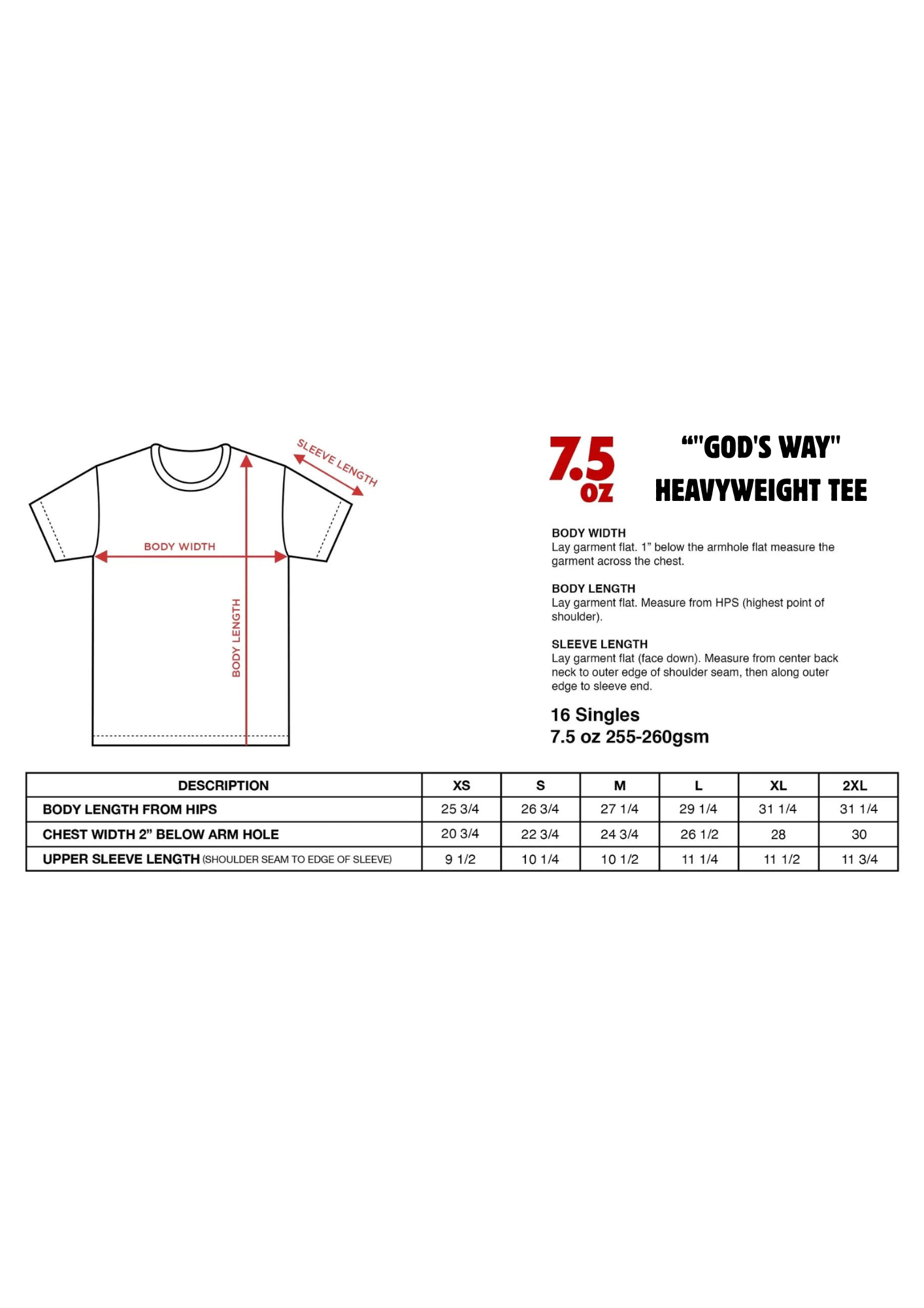 "GOD'S WAY" HEAVYWEIGHT TEE